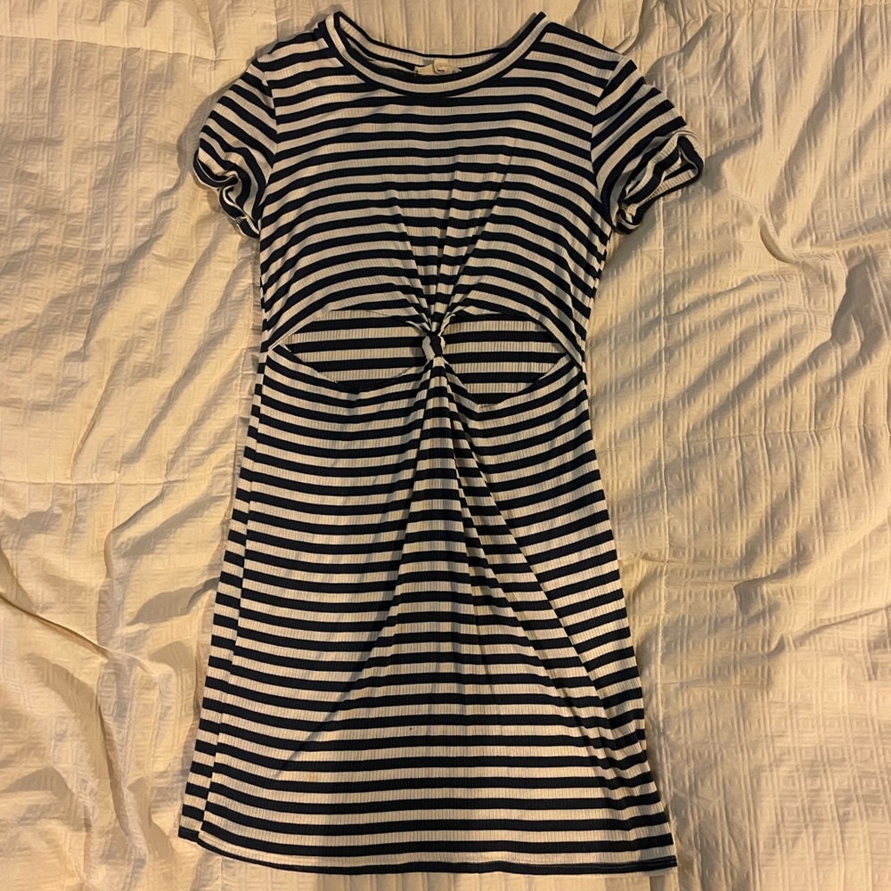 Brandy Melville cut out stripe dress.
